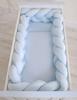 Braided cot bumper XXL - blue