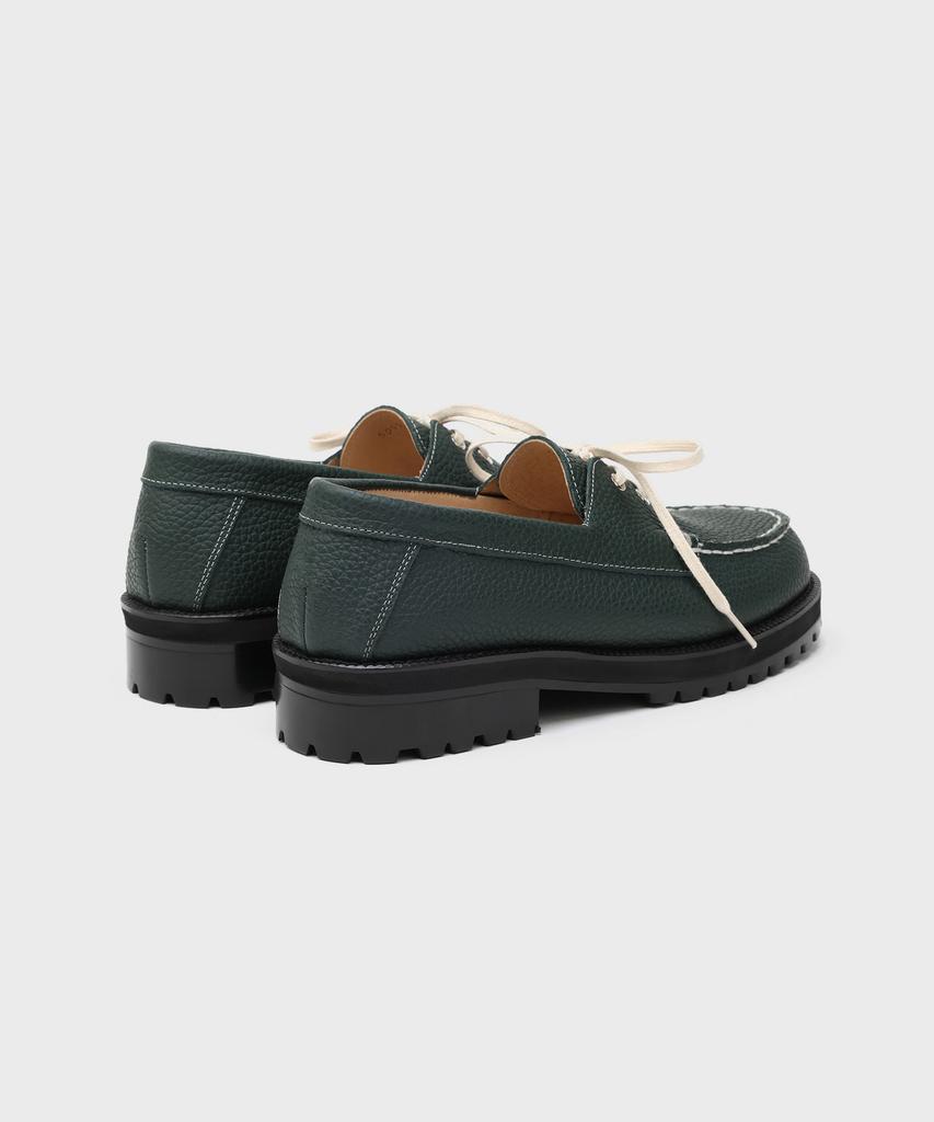 Firenze Atelier [Vibram] Стандартная Повседневная Подошва Лоферы 5099 [Глубокий Зеленый Emboss]