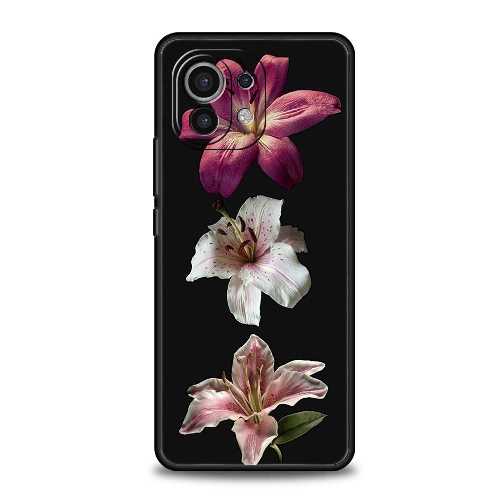 Реалистичный чехол для телефона с принтом цветка лилии для Xiaomi Mi 17 15T 15 14 14T 13T 12T Pro 12 13 Lite 5G 11T Poco X6 X7 X5 Pro Мягкий чехол