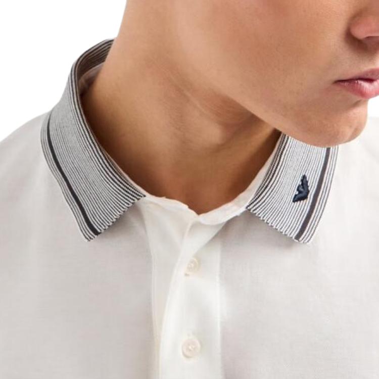 EMPORIO ARMANI Piped Collar Piqué Polo Shirt EM000852-AF12955-F0067