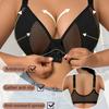 Front-clasp Push-up Bra Plus Size Ultra-thin Single-layer Sexy Semi-transparent Seductive Deep V Mesh Revealing Underwear