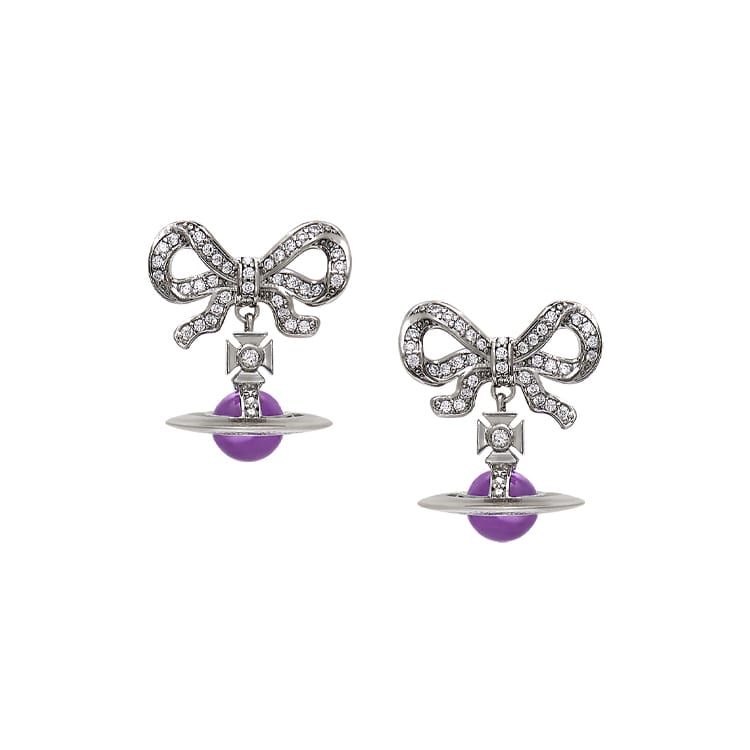 Vivienne Westwood Octavie 925 Sterling Silver, Cubic Zirconia Earrings Women's 6202014H01P243P243