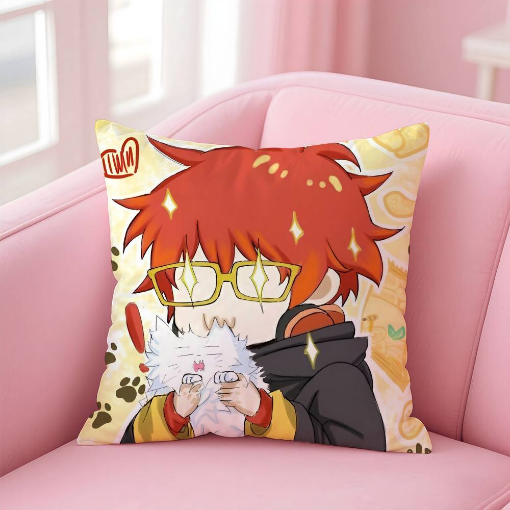 Горячая игра M-Mystic Messenger 707 Наволочка с индивидуальной печатью, из матового флиса, на ощупь как кожа младенца, экологичная сублимационная печать