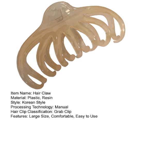 Women Hair Claw Large Size Hair Clip Plastic Gripper Style Back Head
