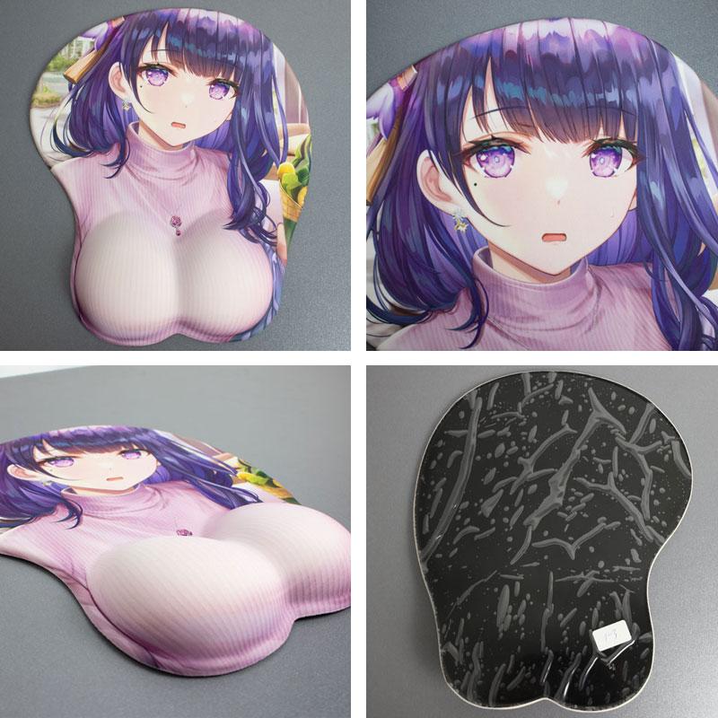 Genshin Impact 3D сексуальный силиконовый коврик для мыши геймерский мягкий коврик для мыши с поддержкой запястья аниме настольный коврик для запястья коврик для мыши
