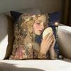Pearl Girl Pillow Case Linen Pillow Covers Cover For Couch Living Room Bench Patio Floor Linen Home Decor
