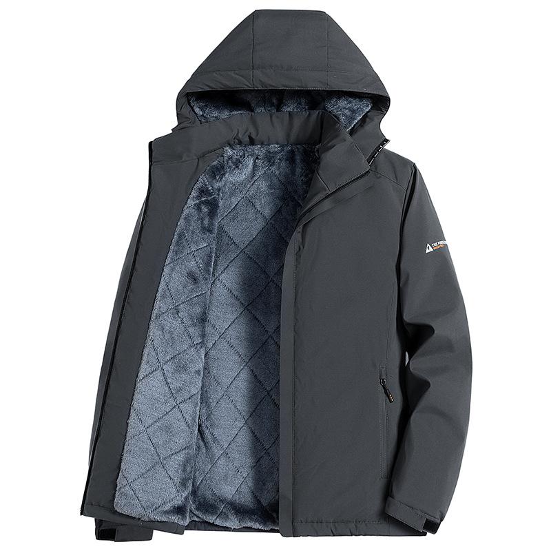Флисовая и более плотная куртка для осени и зимы со съемным капюшоном для мужчин среднего и молодого возраста, трендовая плотная термокуртка на одежде