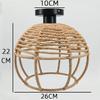 Natural Rattan Ceiling Light Chandelier Hanging E27 Lamp Handmade Fixture Weaving Home Living Room Decor Ceiling Pendant Light