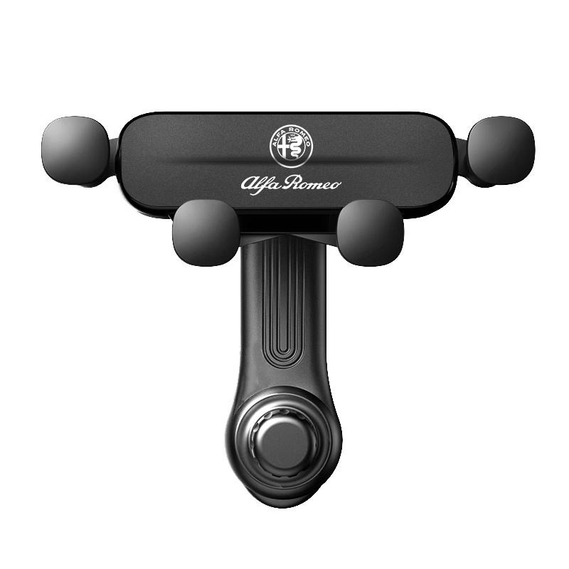 Gravity Phone Holder Car Air Vent Mobile Phone Mount Metal Stand Auto Interiors For Alfa Romeo 4C 159 166 Spider Giulia 156 Mito