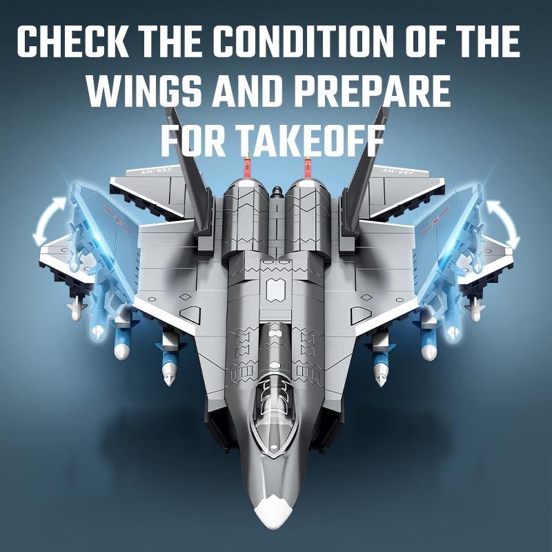 Нетоксичный Sembo J-35 Палубный Истребитель Конструктор Модель Самолета Серия Военная Самолет Модель Кирпичи Детские Игрушки Подарки