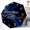 1 шт. Виниловый зонт-автомат с рисунком музыкального циферблата, прочный, 8 спиц, яркий, с цифровой печатью, складной, для использования на ходу и на улице