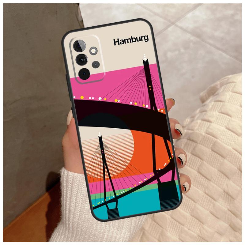 London Roma New York Countries Art For Samsung Galaxy A15 A35 A55 A32 A12 A22 A52 A06 A54 A34 A14 A56 A36 A26 A16 A13 A53 Case