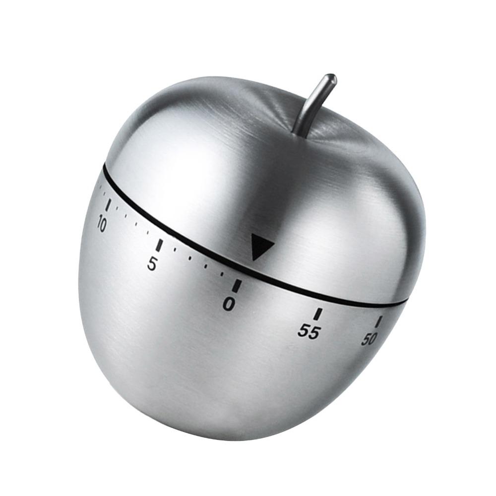 60 Minutes Mechanical Kitchen Timer Stainless Steel Manual Cooking Timer Cooking Baking