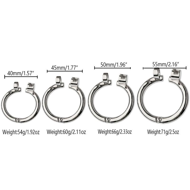 Adjustable Stainless Steel Chastity Cage Metal Safety Lock Male Wearable Intimate Accessory
