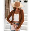 Women's Fashion Long Sleeve Casual Knit Sweater Solid Button Front Cardigan