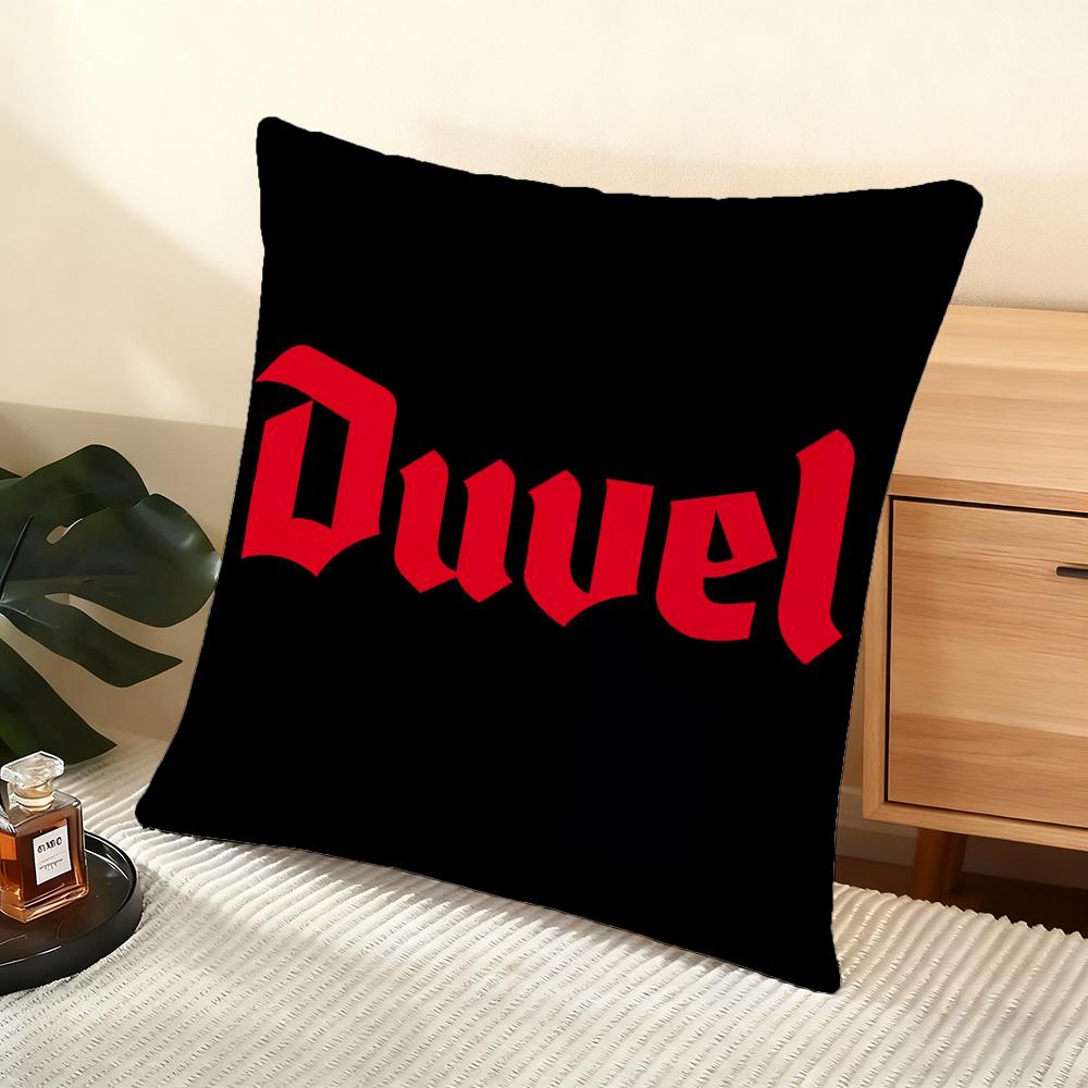 Protective D-Duvel Beer Cushion Cover Soft Short Plush Pillow Cover Smooth Cozy Texture Aesthetic Cushion Case Home Decor