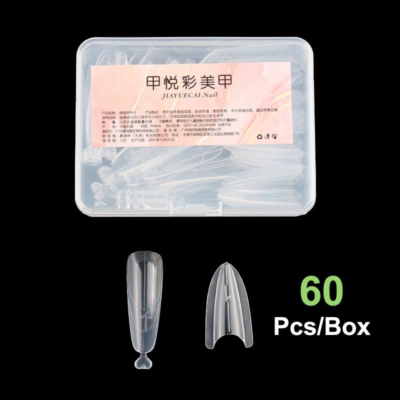 Двойные формы для наращивания ногтей (Sandwich Dual Nail Forms) 60 шт., 15 размеров, для быстрого наращивания - Двойные формы, Т-образные, Эллипс, Формы для маникюра, Верхняя форма, Нижняя форма, 3D