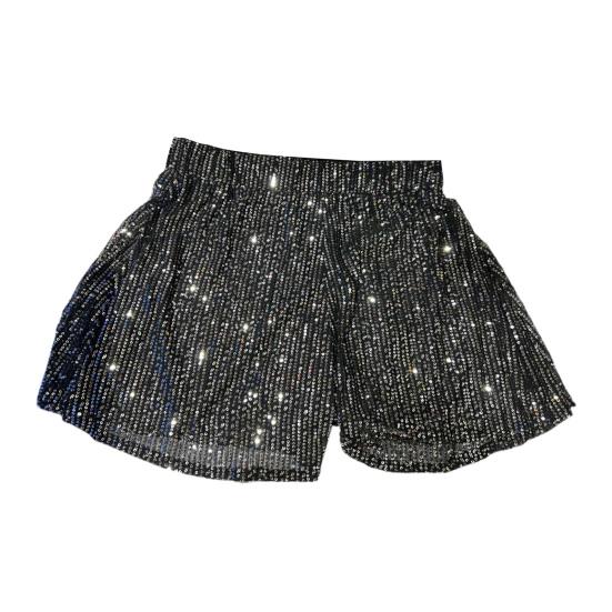 Женские шорты с пайетками, эластичные, с высокой талией, свободные, А-силуэта, однотонные, ультракороткие, выше колена, для выступлений, танцевальные шорты