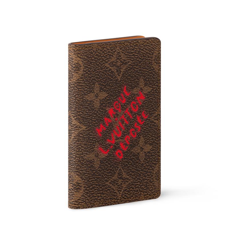 Louis Vuitton Карманный органайзер Монограмма Пылезащитный Покрытый холст Держатель для карт Мужские кошельки Темно-коричневый M11631
