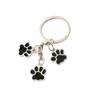 Kawaii Cat Dog Paw Key Ring Cartoon Cute Pendant Keychain Footprints Enamel Key Chains  Kids
