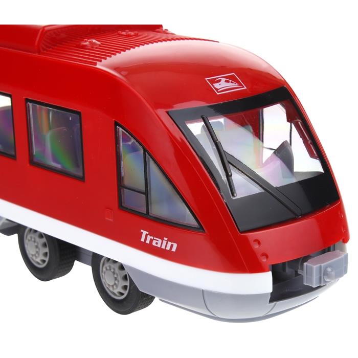 Interactive Tram Train with Motor for Children Opening Doors Red