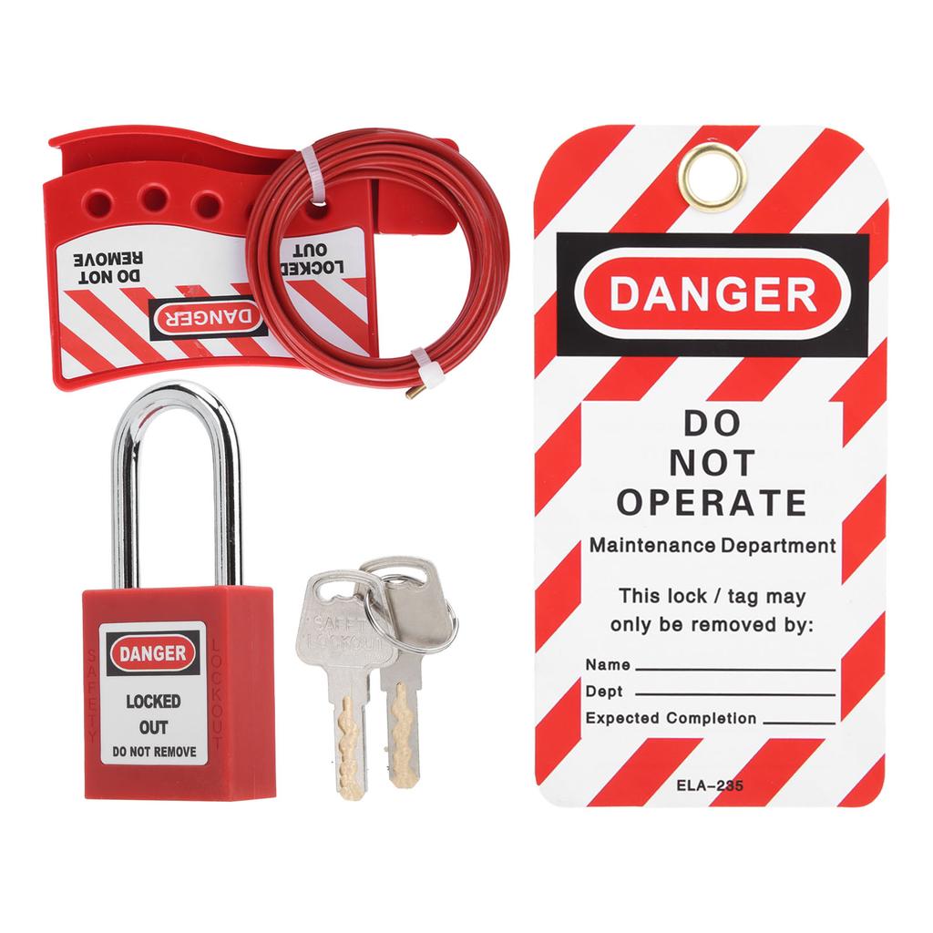 Security Cable Lock Engineering Lockout Locking Device Waterproof Durable for Fix Mechanical