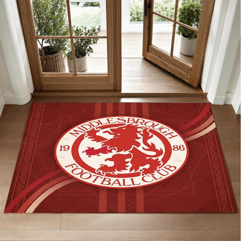 Middlesbrough Design Crystal Velvet Rug Soft Decorative Mat for Bedroom Entrance