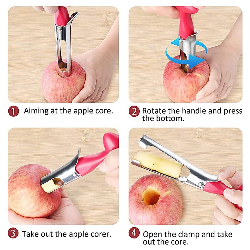 Stainless Steel Fruit Corer Serrated Edge Nonslip Handle For Home Kitchen Baking
