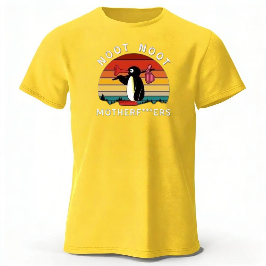 Angry Penguin High-quality Pure Cotton Short Sleeved Men's Loose Oversized Comfortable Breathable Sports T-shirt Tops