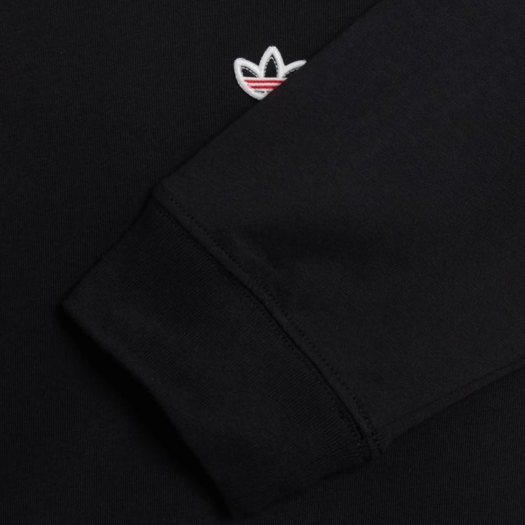 adidas Оригинальная коллекция X CLOT Collaboration SS25, фирменный логотип, удобная мягкая футболка с длинным рукавом, унисекс, топы, черный цвет JD3537