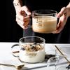 Креативная стеклянная кружка с ручкой для сока, чая, десерта, овсянки, завтрака, алфавит, большая