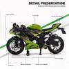 MotoGP Ninja ZX-6R Гоночный мотоцикл Симуляция Изысканный литой и игрушечный автомобиль RMZ city 1:Модель коллекции 12 сплавов