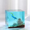 Unpainted Mini Ocean Diver Figurine - Underwater Decoration for Fish Tanks/Models