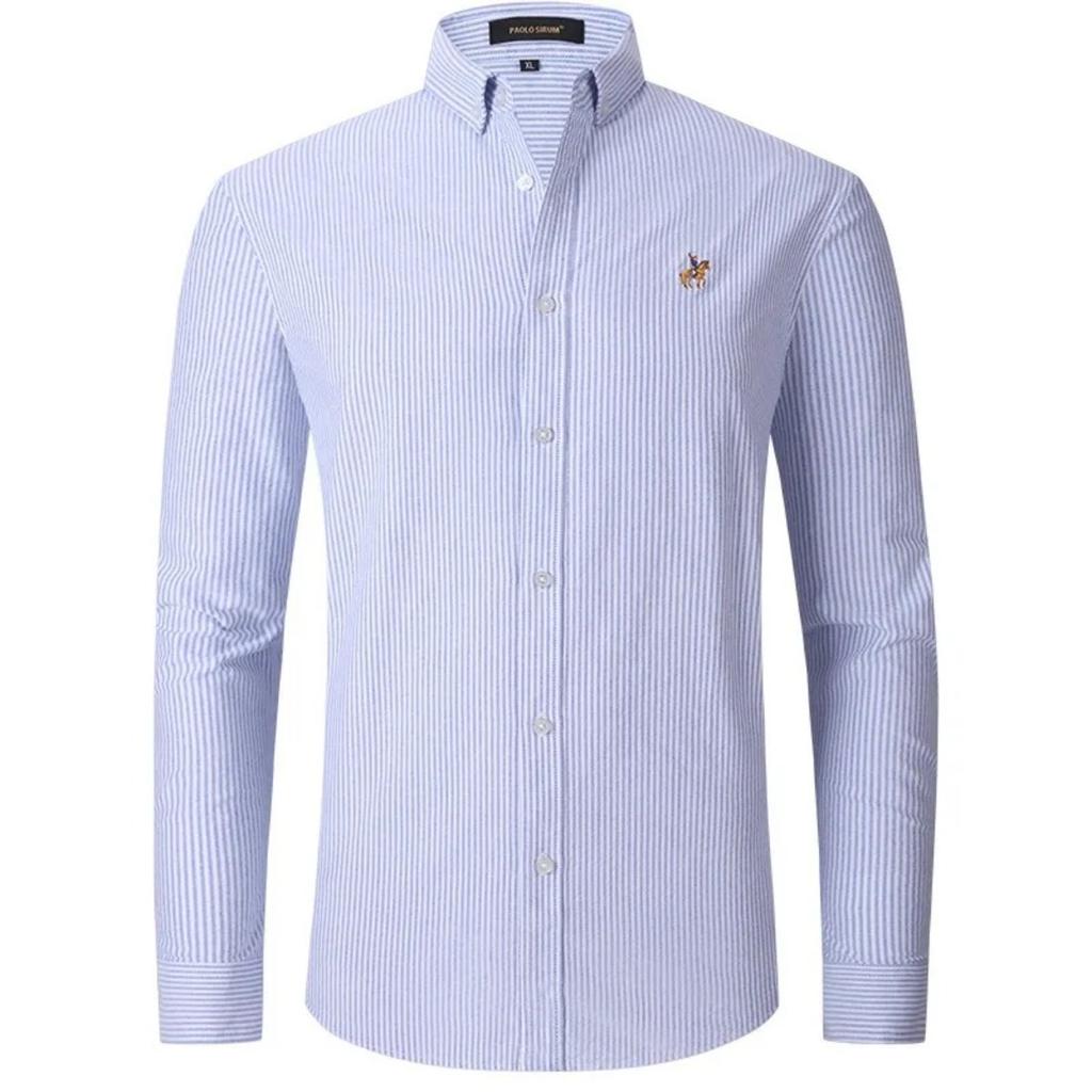 Мужская хлопковая рубашка Oxford STORN с длинным рукавом Business Casual