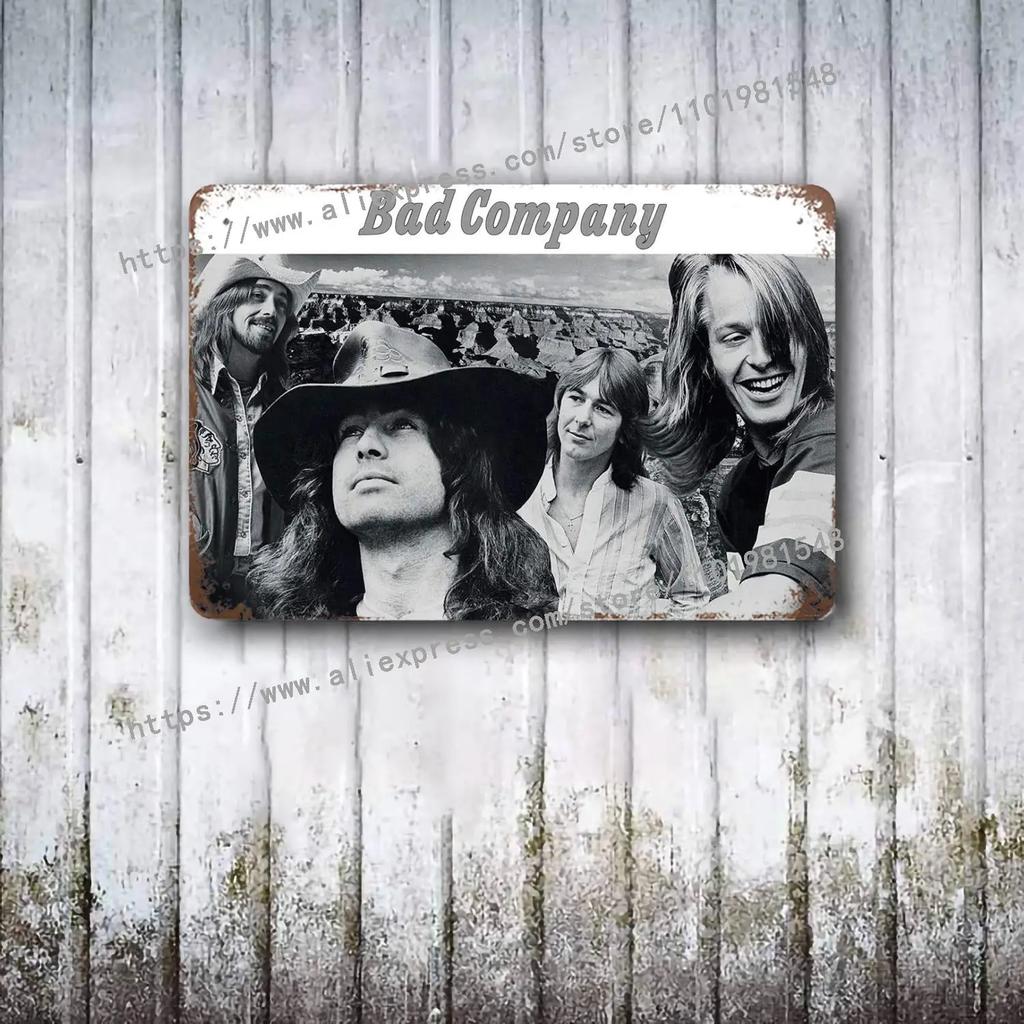 Bad Company Band металлический декор постер винтажная жестяная табличка металлическая табличка декоративная табличка для паба бара мужской пещеры клуба настенное украшение
