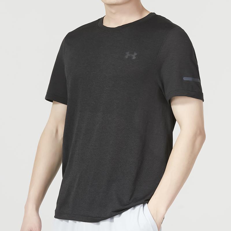Under Armour Однотонная футболка с круглым вырезом, мужские топы, черная 1375692-001