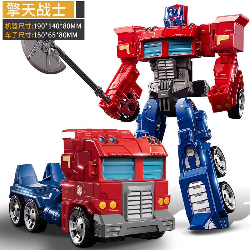 Игрушка-трансфигурация Супер Оптимус Бамблби Кинг-Конг Мальчик-столп Робот Детская модель автобота Человек из сплава
