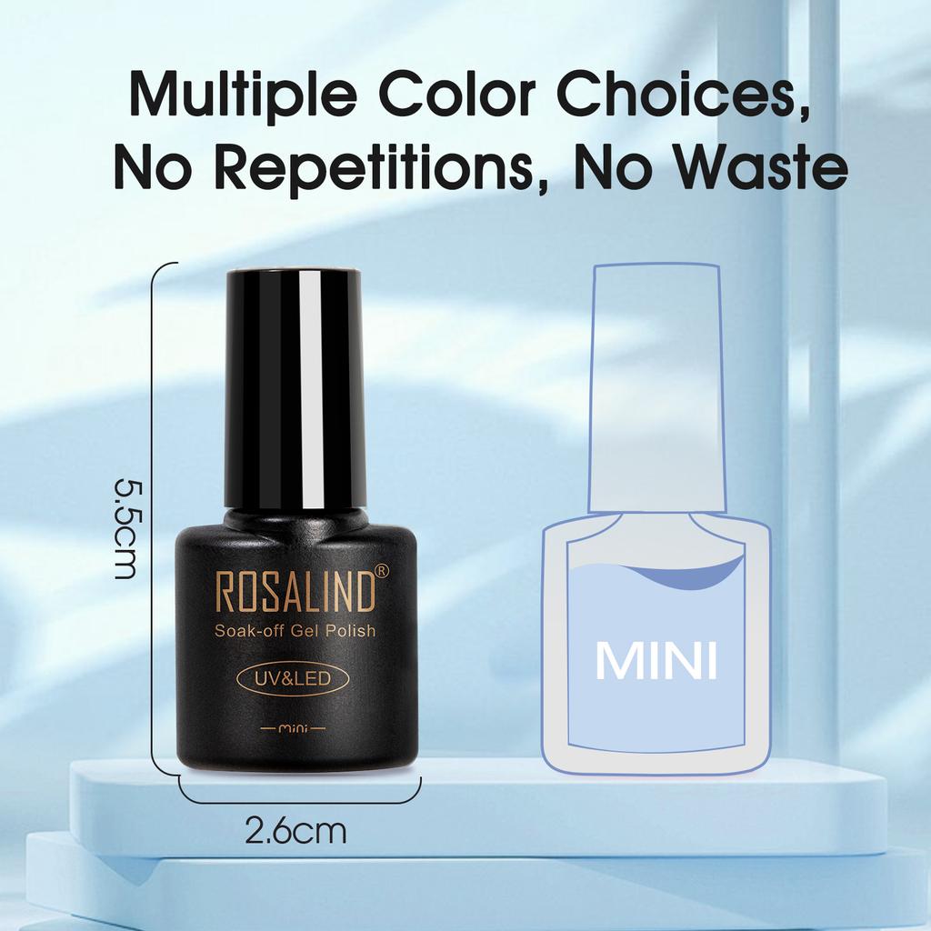 ROSALIND 38pcs Nail Polish Gel Kit Colorful Semi Permanent Gel Nail Polish Soak Off UV Gel Base Matt Top Coat Gel Polish Varnish Hybrid Lacquer Gel