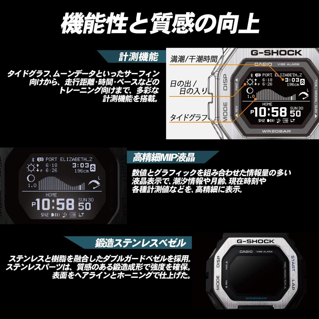 Часы черные [Casio] G-Shock []G-LIDE GBX-100NS-1JF мужские