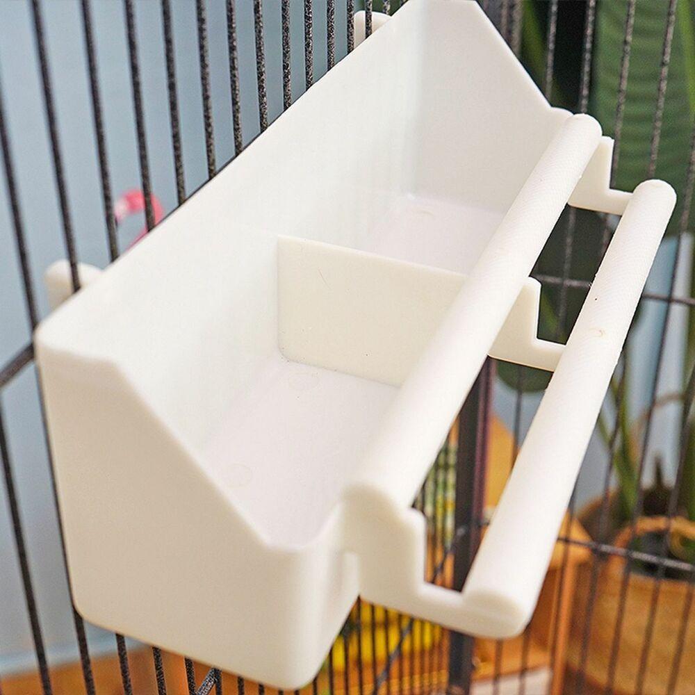 Plastic Parrot Supplies Cage Cup Feeder Feeding Bowl Food Dish Bird Feed Trough Bird Feeder