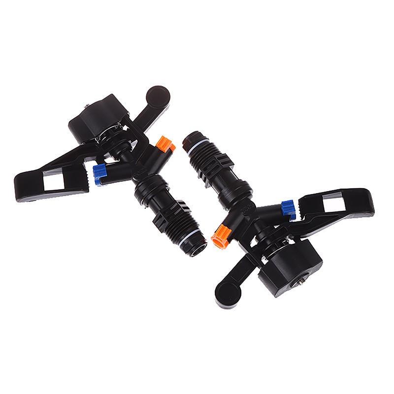 Вращающийся дождеватель для полива газона с автоматическим вращением на 360 градусов, распылительная головка с двумя отверстиями, насадка для полива сада и двора