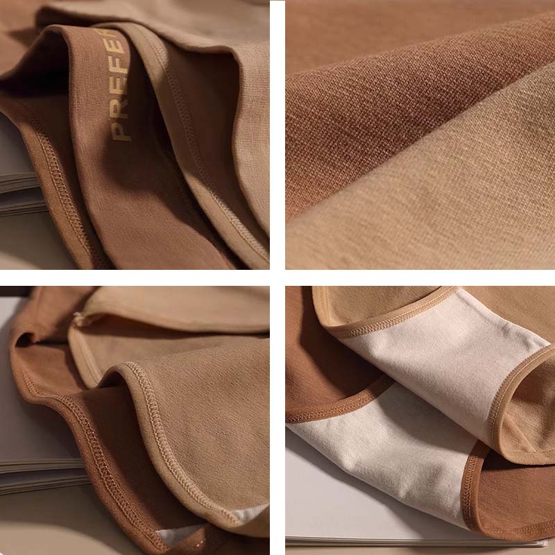 Women Cotton Panties High Waist Panty Comfortable Underwear Ladies Solid Color Underpants