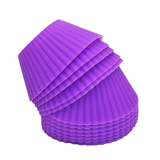 10 шт. круглая силиконовая форма для торта, кексов и кексов, многоразовый инструмент для выпечки кондитерских изделий