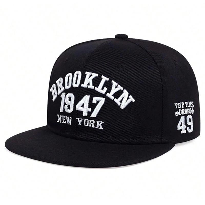 2026 Простая Креативная Новая Бейсболка BROOKLYN 1947 Вышитая Для Улицы Повседневная Кепка от Солнца С Плоским Козырьком Модная Хип-Хоп Кепка
