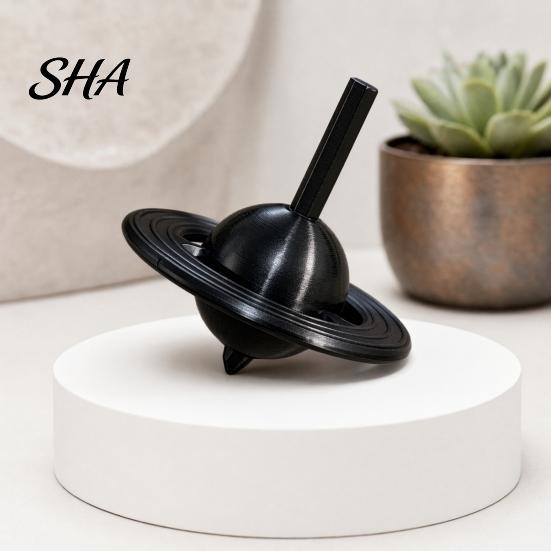 Space-themed Gyro Toy 3D Printed Toy, with Integrated Counterweight Base, Stable Desktop Decoration Display Planet Ornament, Matte Surface Durable PLA