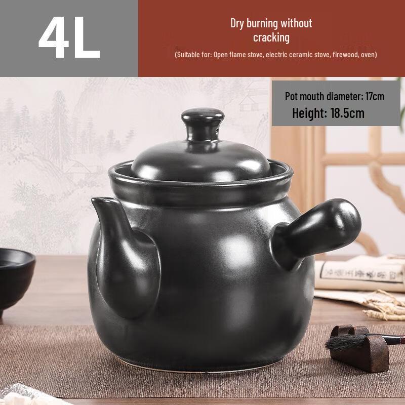 JINGRX Traditional Ceramic Herbal Medicine Pot