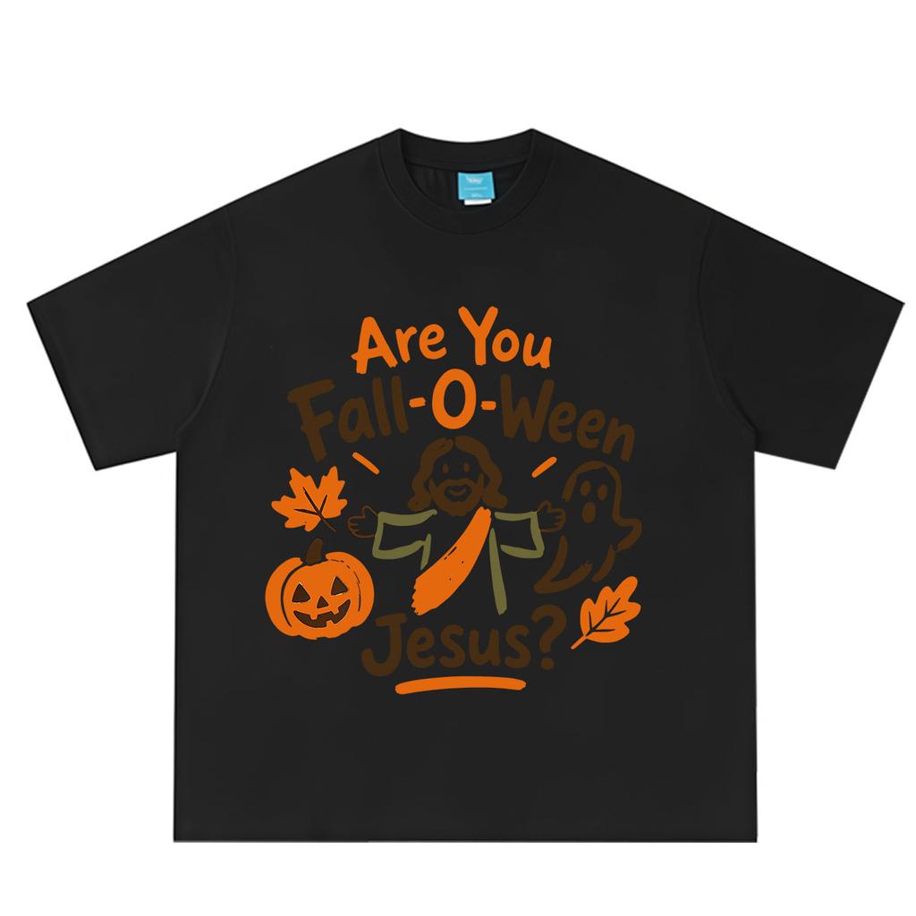 Are You Falloween Funny Jesus Christian Halloween Tshirt Unisex Unisex Fashion Tshirt Shortsleeved Loose Casual Hiphop Tshirts