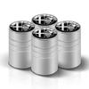 BDEYK1 4Pcs Car Wheel Tire Valve Stem Cap Airdust Waterproof Cover For Alfa Romeo Sportiva 156 Stelvio Giulia Giulietta 147 159 GT