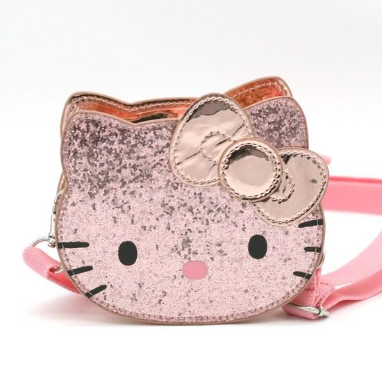 Hello Kitty Children's Bling Bling Glitter Bead Tote Cross Bag KTK-XB01P, a Popular Character In Korea