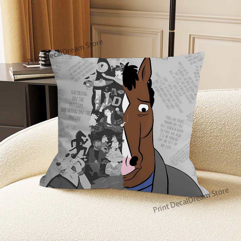 B-BoJack H-Horseman Подушка Для Спальни Автомобиля Кофейни Комнаты и Гостиной Дивана Декоративная Наволочка Чехол